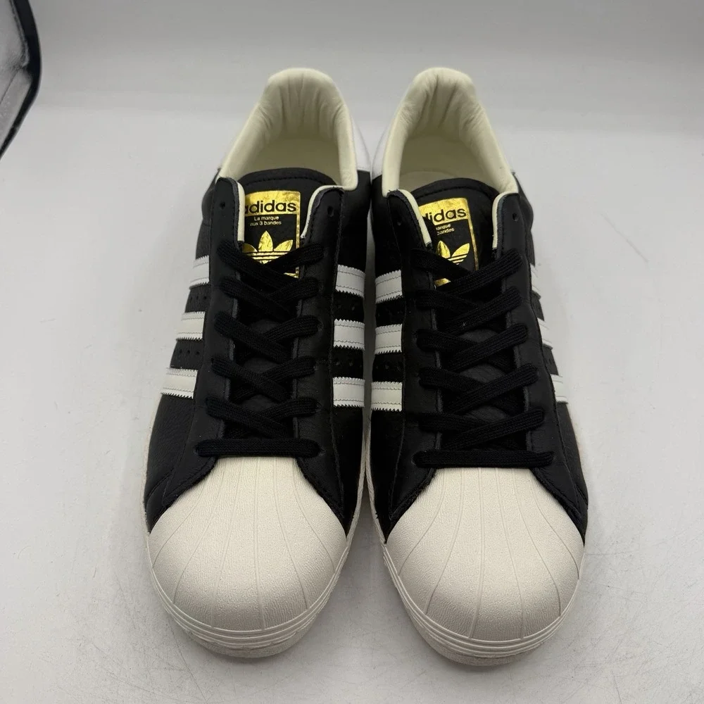 Adidas Superstar Boost Shoes Mens Sz 10 Core Black/White/Gold Sneakers‎ BB0189